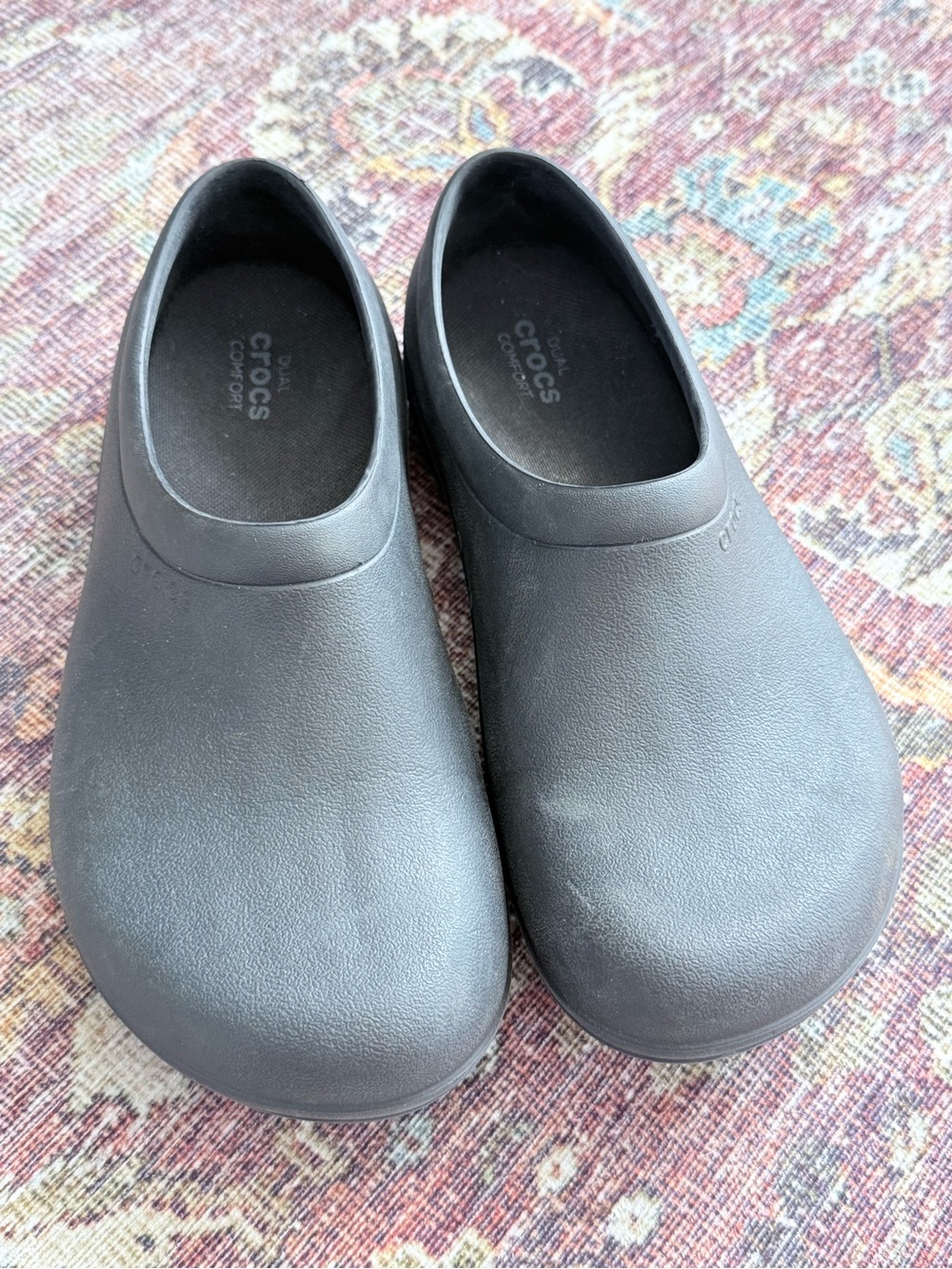 Black Crocs Unisex Adults On-The-Clock Work Slip-On Clogs, 9
